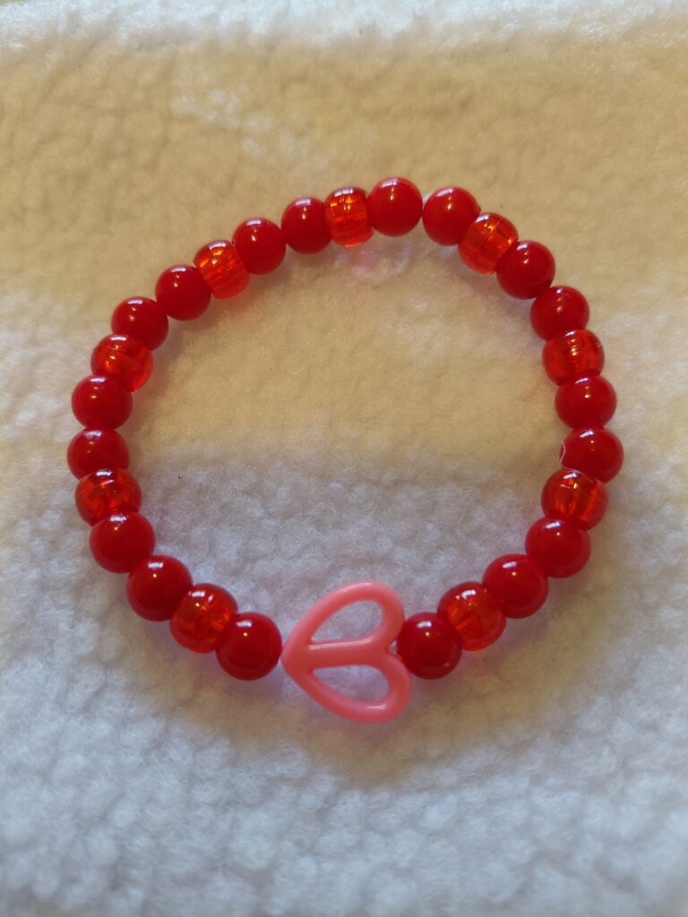 Red Half Cross Heart Bracelet