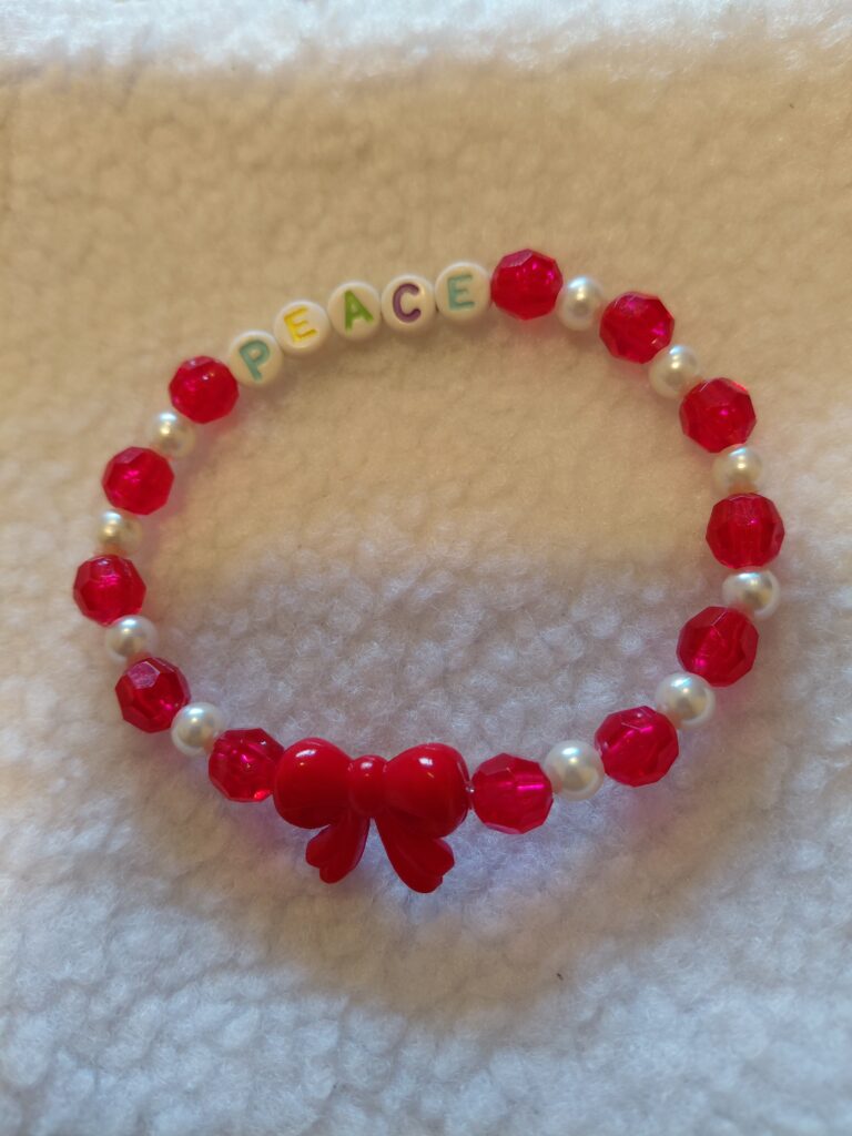 Ruby Pearl Peace Bracelet