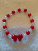 Red White Crystal Bowtie Charms