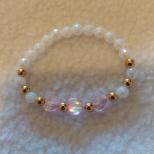 Pink Heart Golden Pearl