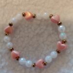 White Salmon Heart Charm