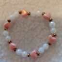 White Salmon Heart Charm