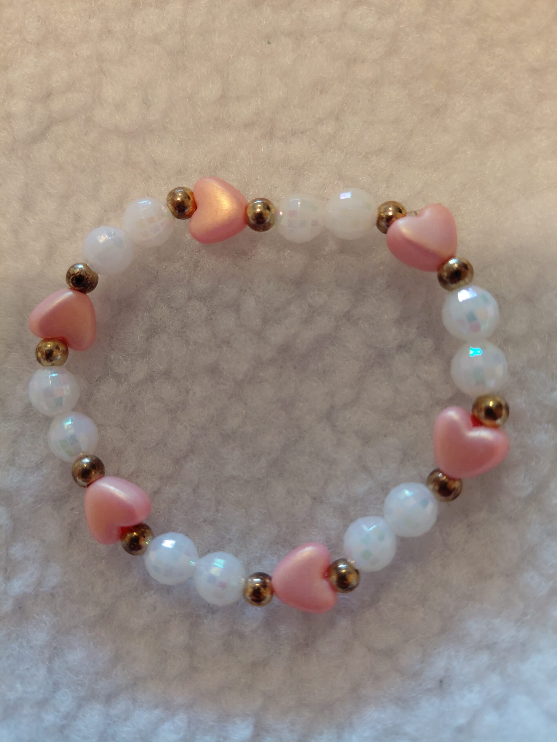 White Salmon Heart Charm - Image 1