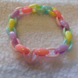 Multi-Color Heart Chain Bracelet